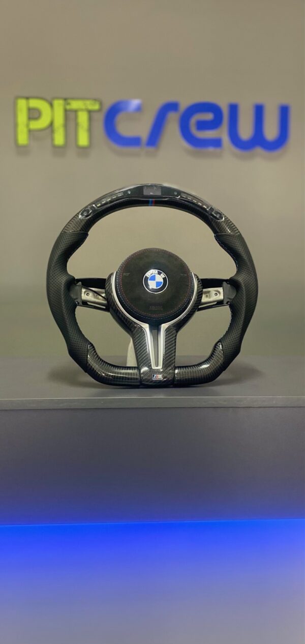 BMW F SERIES FORGED CARBON LED ALCANTARA WHEEL