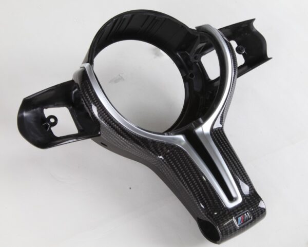 BMW F SERIES CARBON STEERING TRIM SILVER