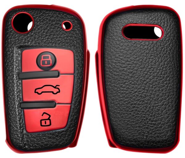AUDI FLIP KEY COVER RED